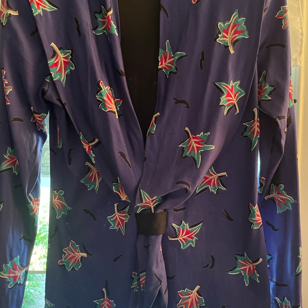 70s Does 40s Joanie Char Leaf Print Top
